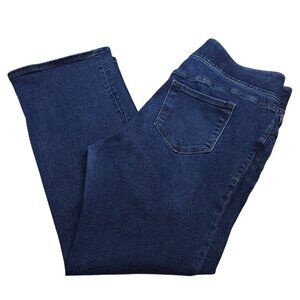 Old Navy Womens Bootcut Pull On Jeans 16 Plus Short Distressed Mid Rise Stretch